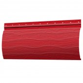 Сайдинг металлический (металлосайдинг) царьсайдинг Бревно Рубленое 4Д RAL3020 Красный для фасада